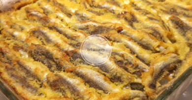 firinda kizarmis patatesli hamsi